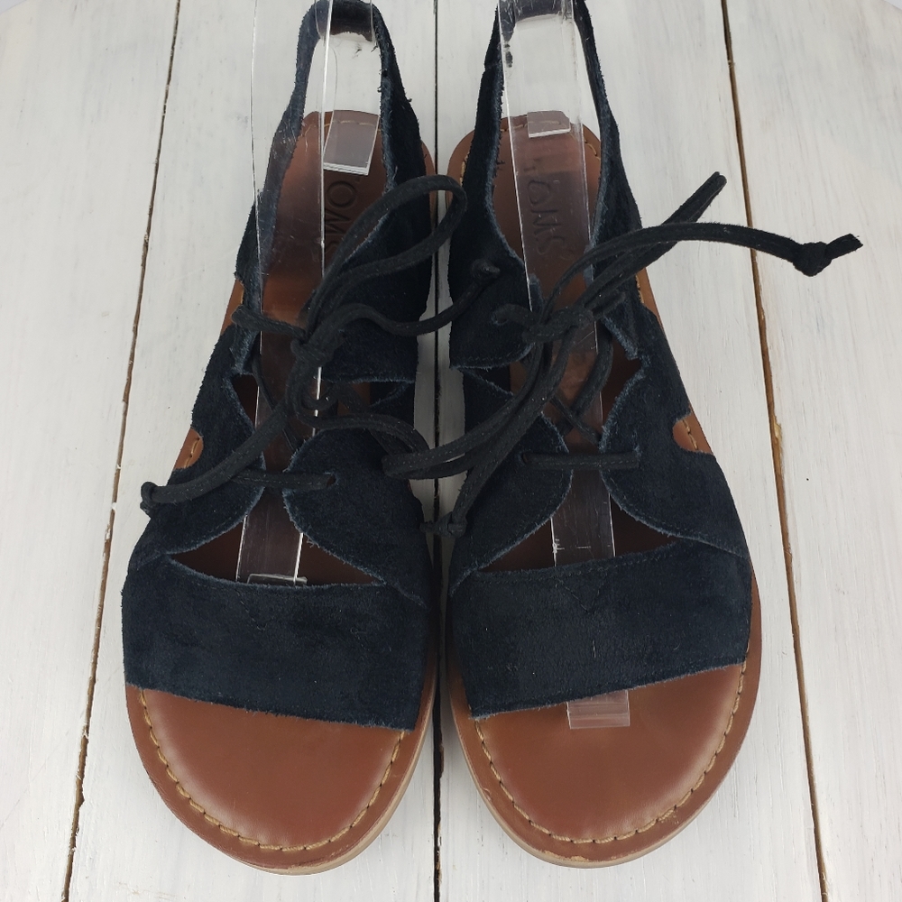 420gap Toms gladiator suede lace-up sandals CALIPSO